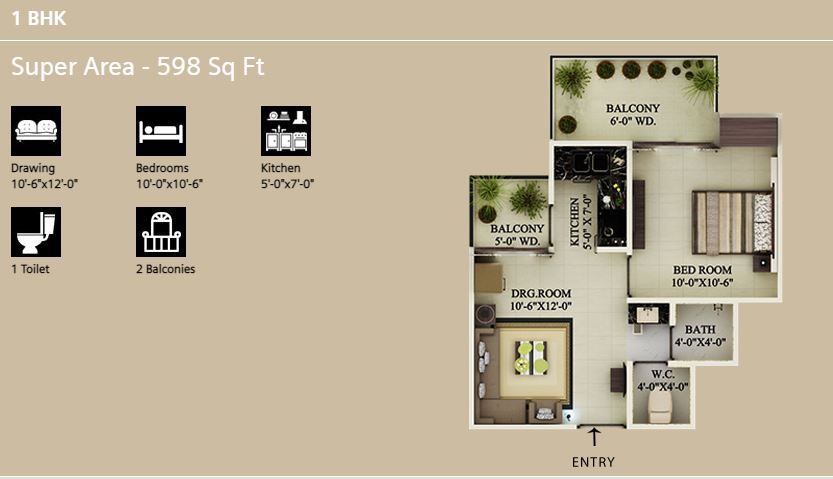 Supertech eco village 1 Floor Plan